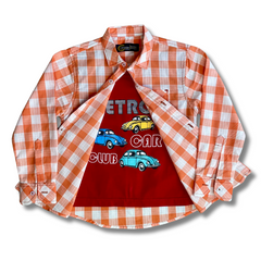 Boys' Sesame Street Double Shirt & Checkered Plaid Shirt Combo