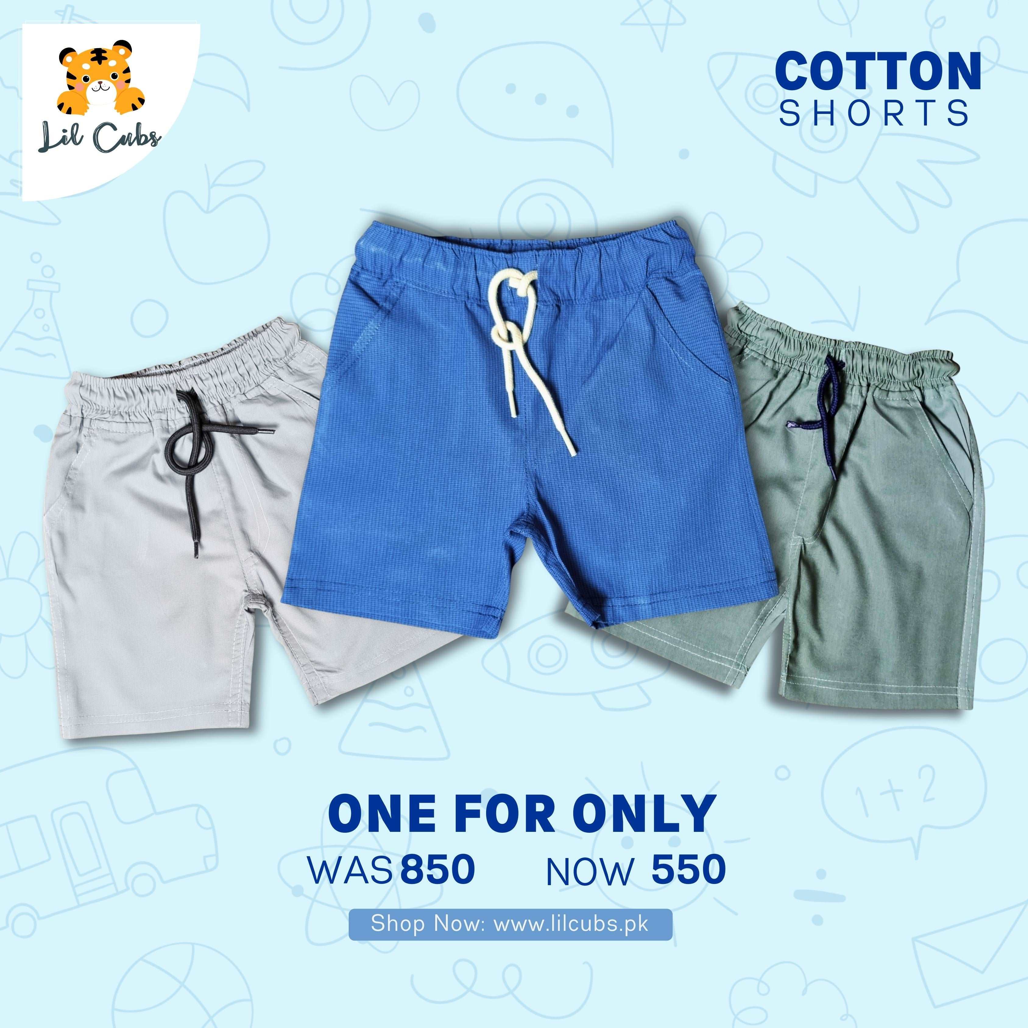 Adventure-Ready Cotton Shorts: Stylish Comfort for Kids On-the-Go