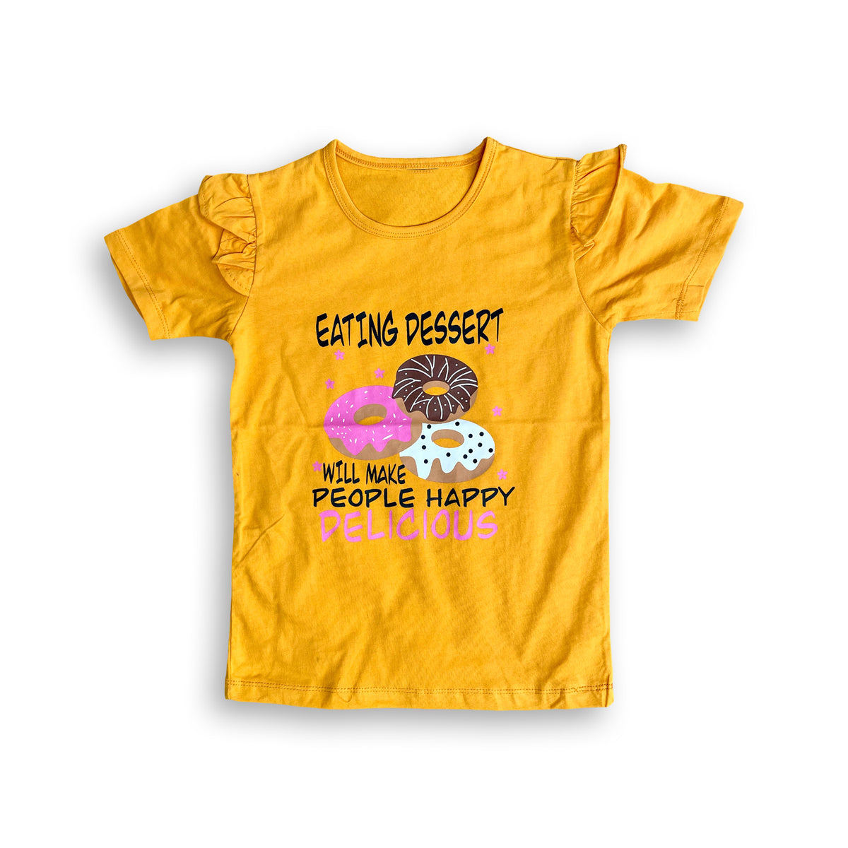 Dessert Printed Girls T-Shirts – Fun & Comfy Everyday Wear for Kids