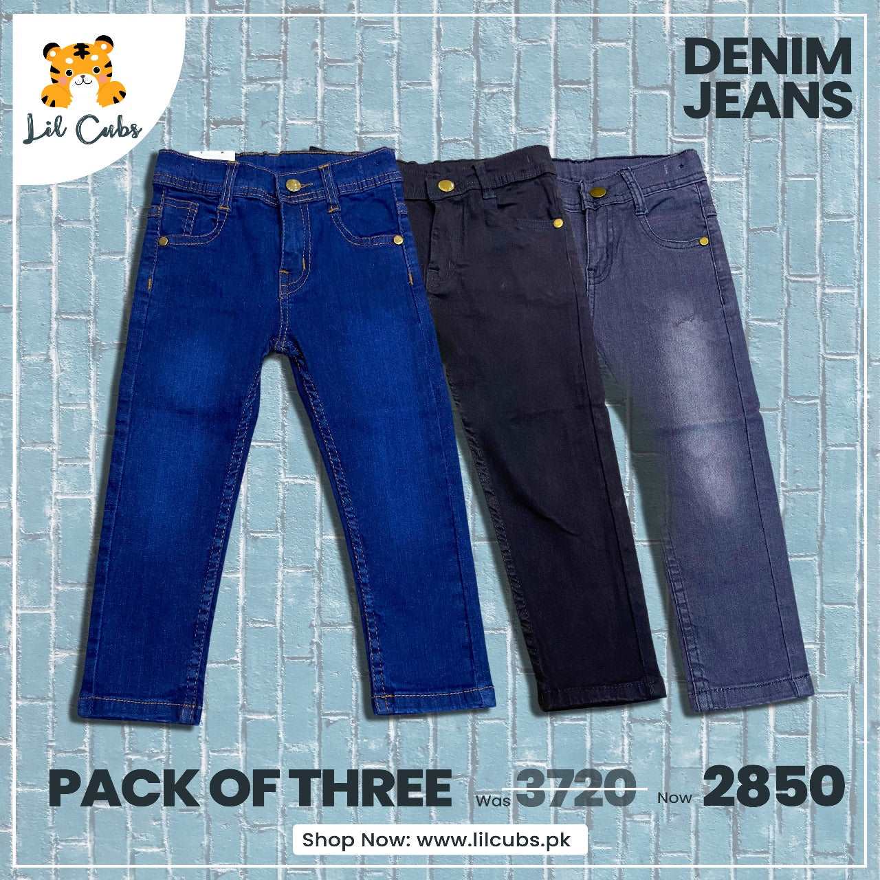 Pack Of Three Basic Denim jeans