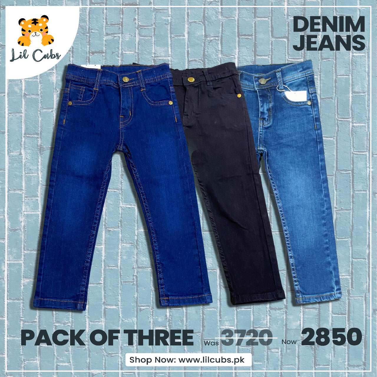 Pack Of Three Basic Denim jeans