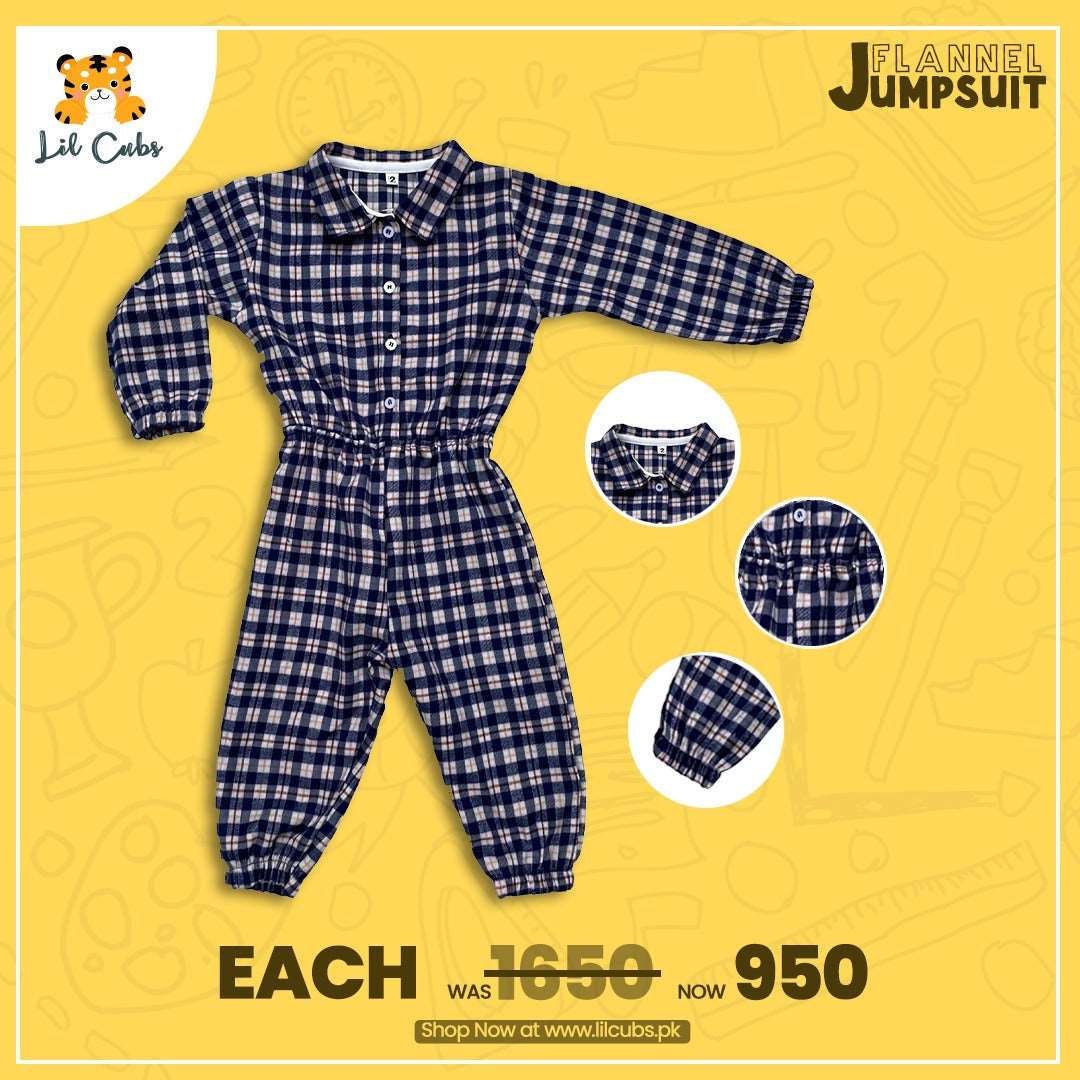 Cozy Plaid Flannel Jumpsuits: Perfect Winter Wardrobe for Girls 1-6 Years