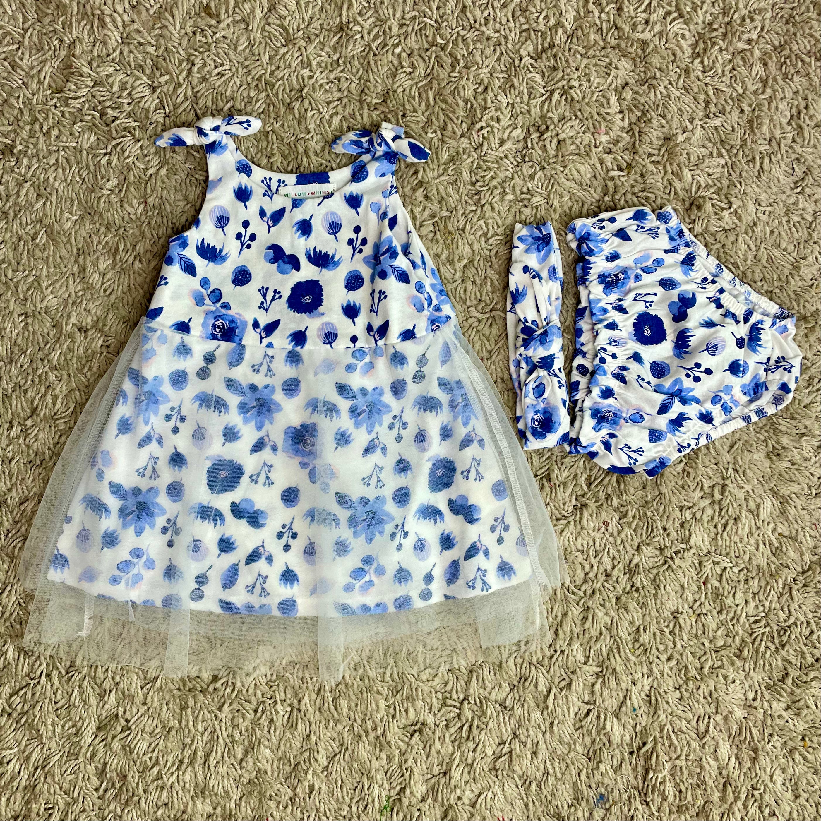 Floral Charm Baby Dress Set