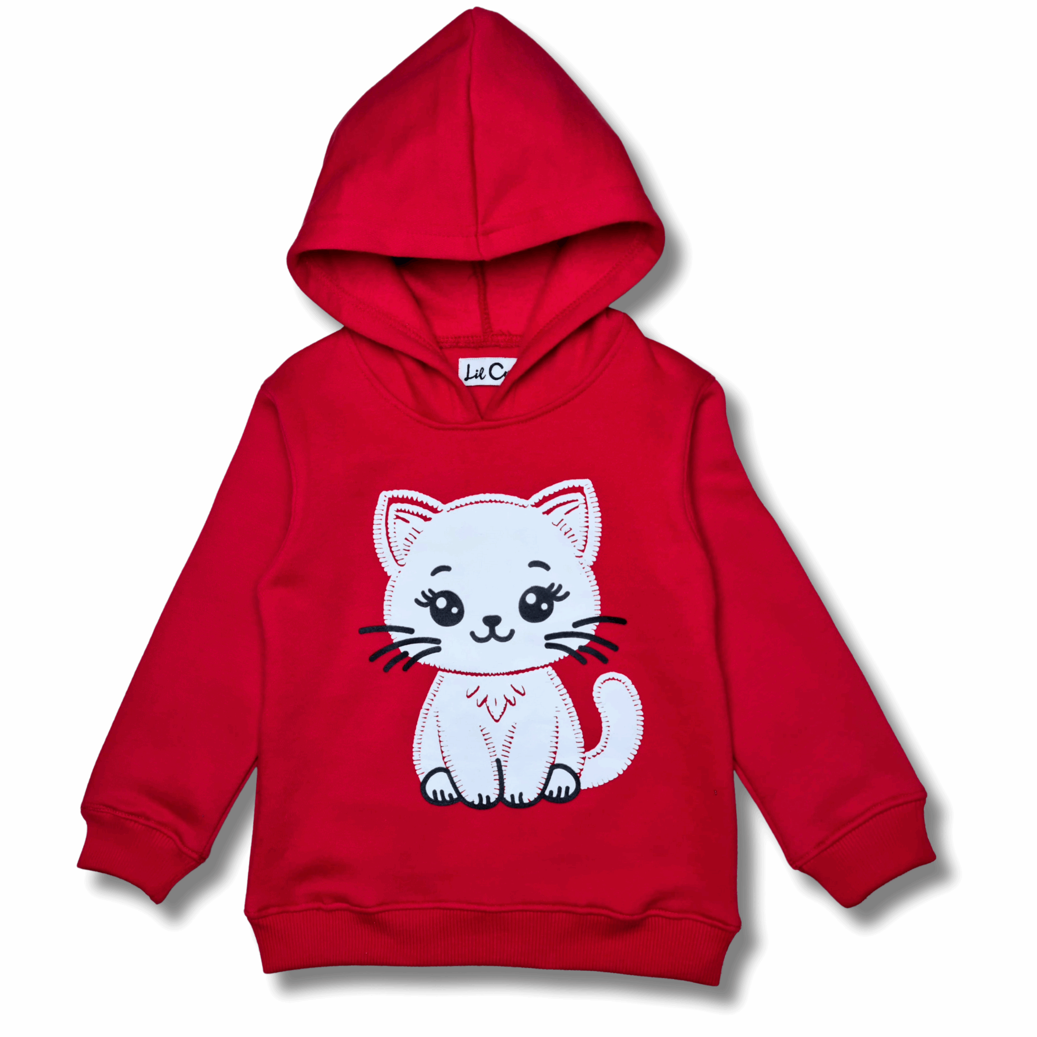 Adorable Kitty Bliss Red Girls Tracksuit