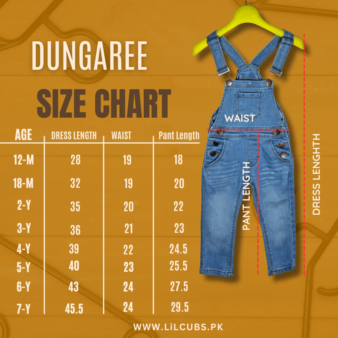 Flexi-Fit Denim Dungarees: Play-Proof Unisex Style for the Little Adventurers