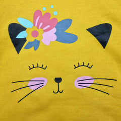 Floral Kitty Hoodie for Girls - Cozy & Cute - Ages 18-24M to 9-10Y