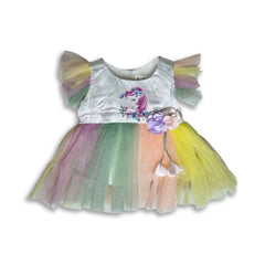 Vibrant Multi-Color Frock for Girls