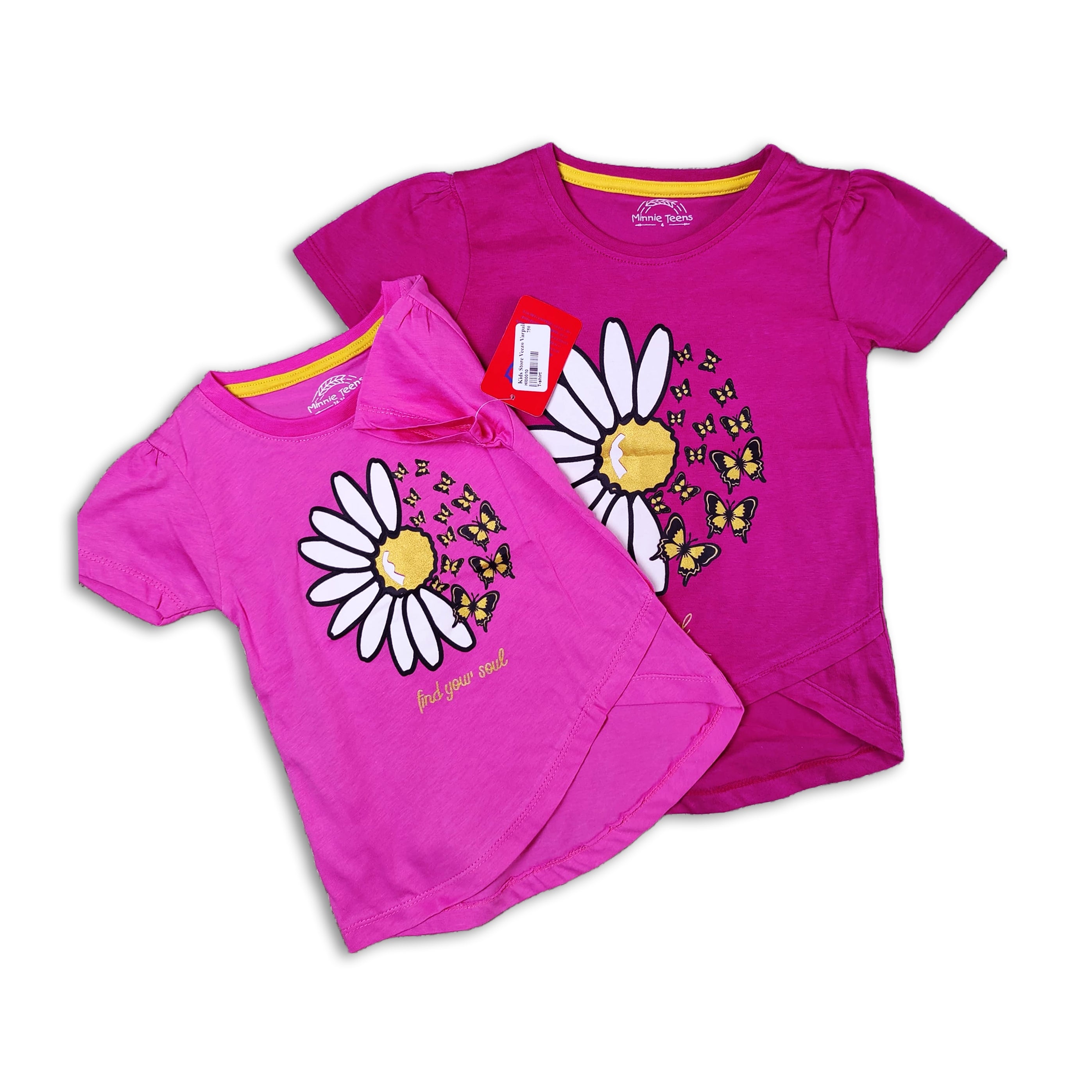 Stylish Girls T-Shirt - Flower design