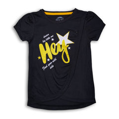 Stylish Girls T-Shirt - "Hey" design