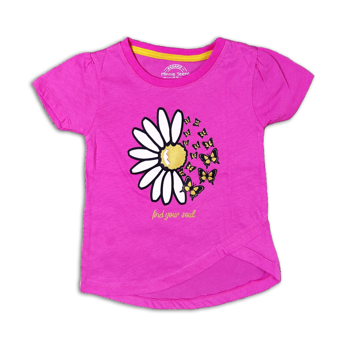 Stylish Girls T-Shirt - Flower design