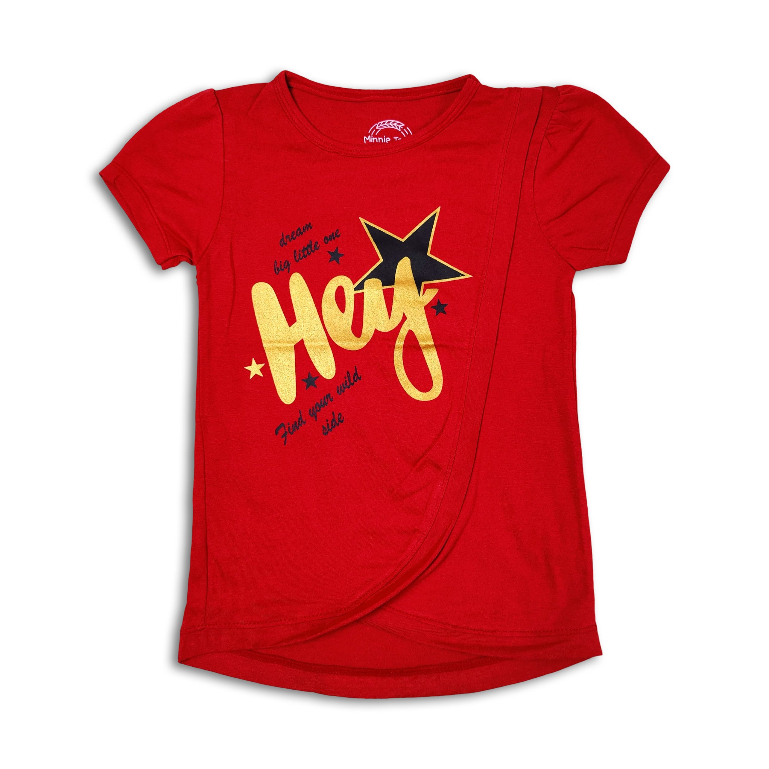 Stylish Girls T-Shirt - "Hey" design