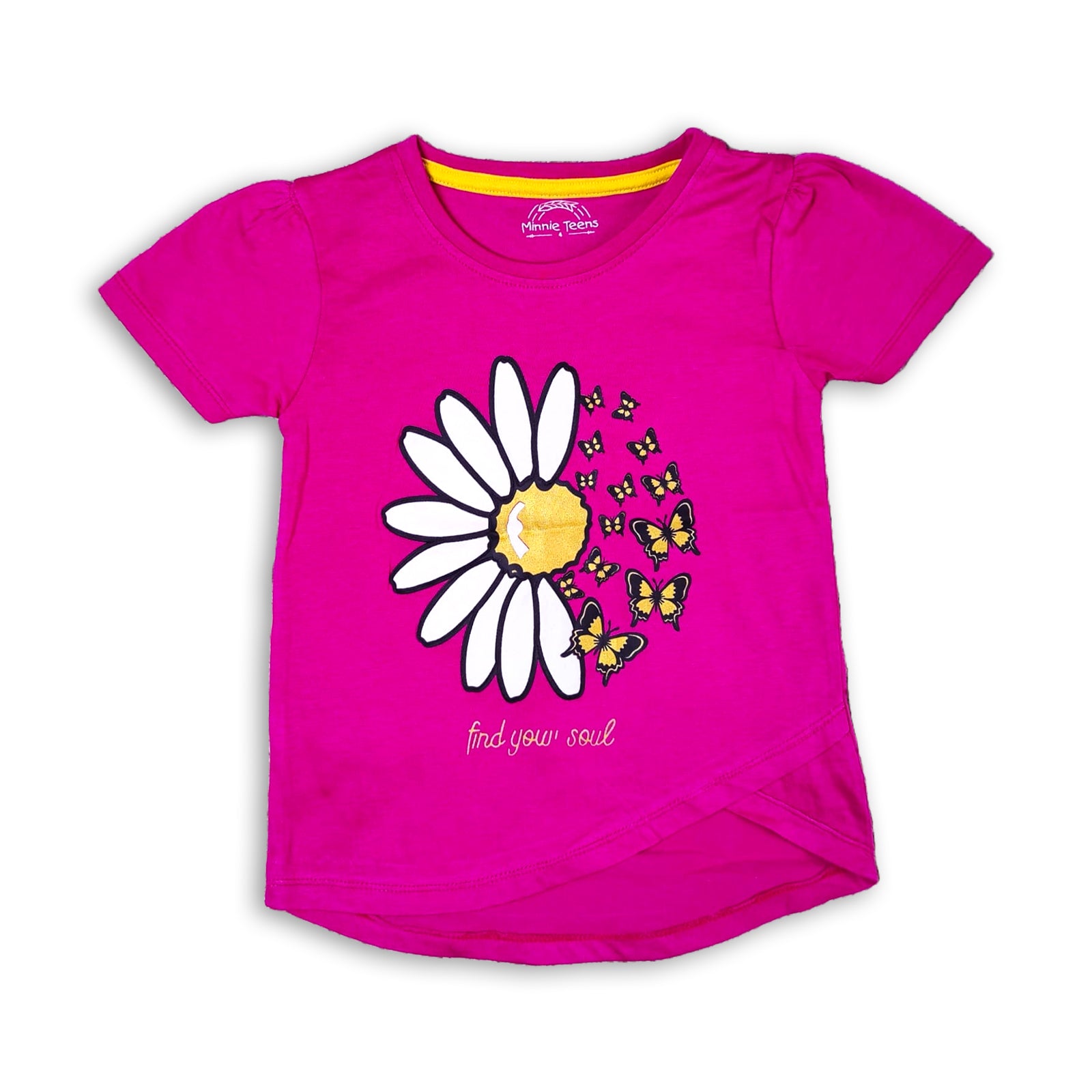 Stylish Girls T-Shirt - Flower design